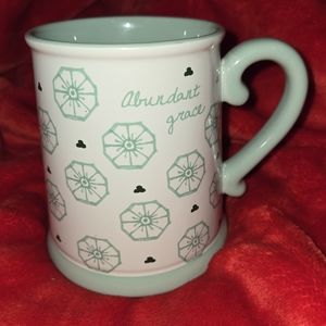 Mary & Martha Abundant Grace tea Coffee Mug Cup Mint Green